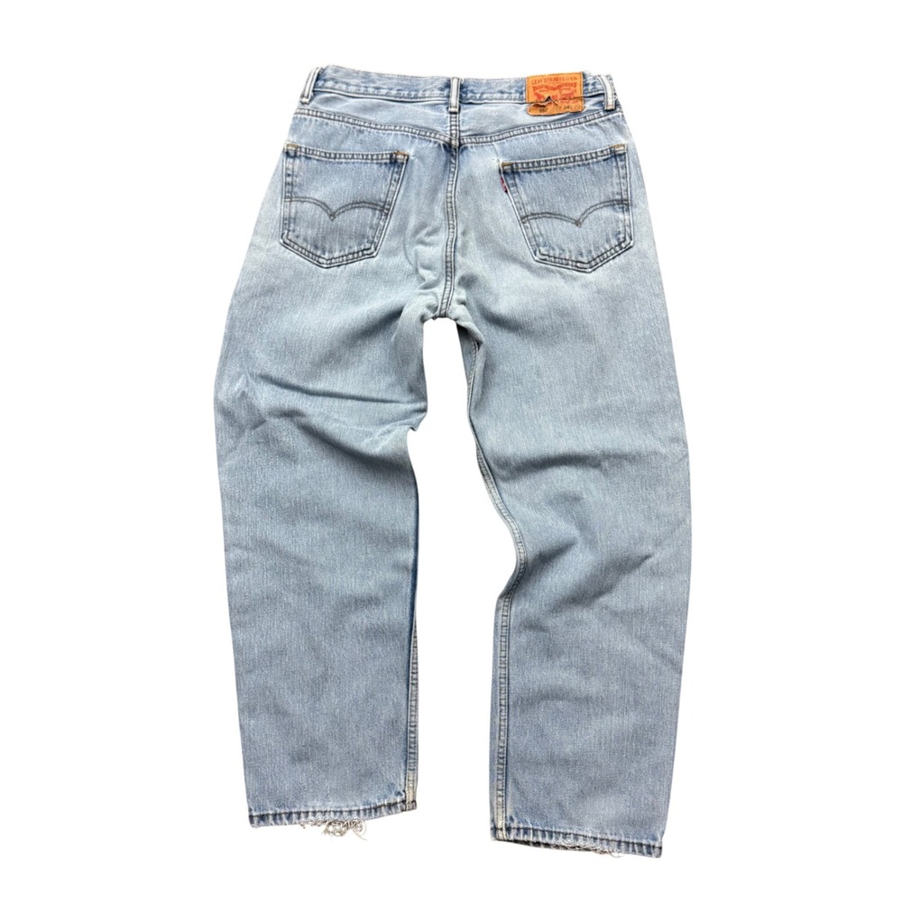 Levis 550 Relaxed Fit Light Wash Denim Blue Jeans Mens 34x29*